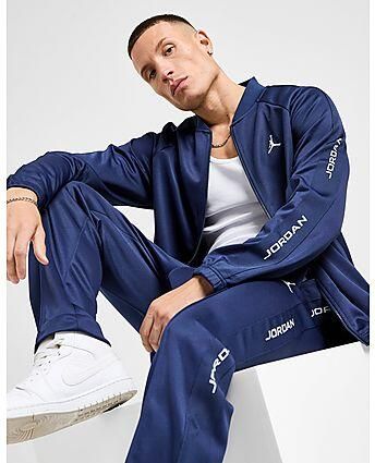 Jordan Polyknit Track Top Midnight Navy- Heren Midnight Navy