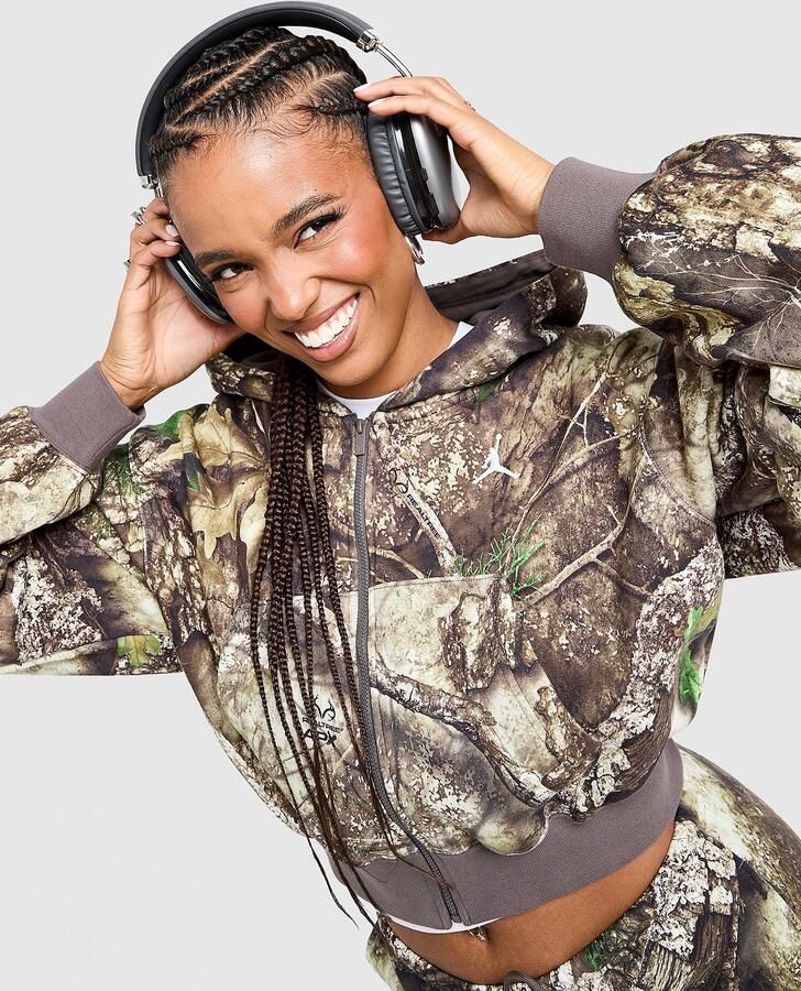 Jordan Realtree Full Zip Hoodie Bruin- Dames Bruin