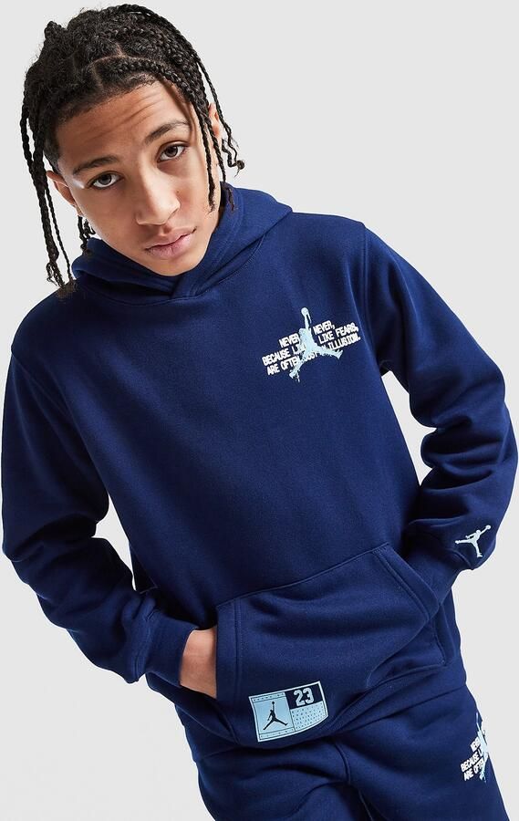 Jordan Stamp Hoodie Junior Blauw