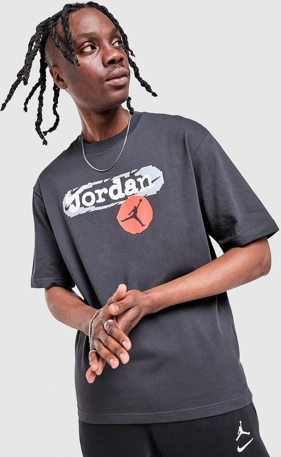 Jordan Stamp T-Shirt Zwart- Heren Zwart