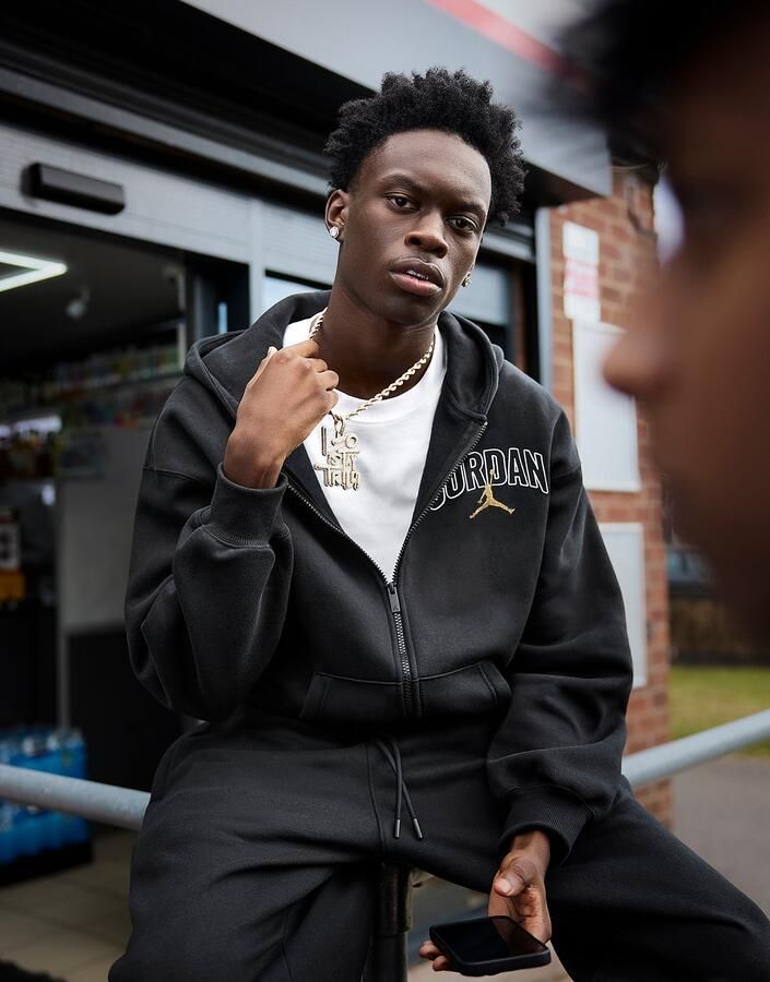 Jordan Varsity Full Zip Hoodie Zwart- Heren Zwart