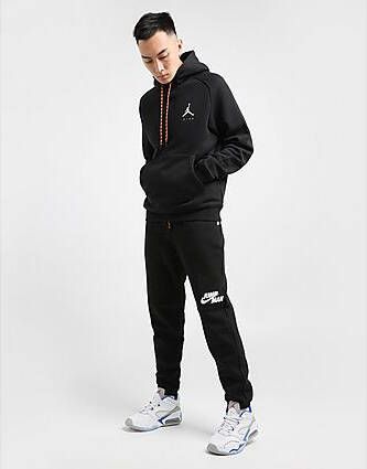 Jordan Jumpman Fleece Joggers Black White- Heren