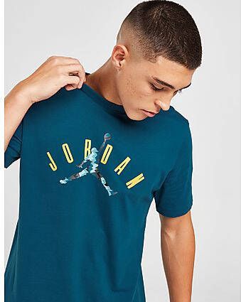 Jordan Wordmark T-Shirt Blue- Heren