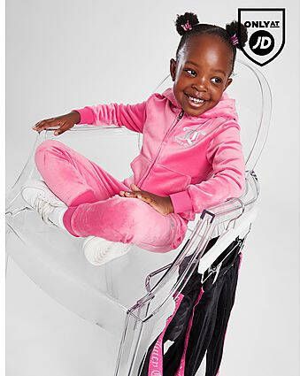 Juicy Couture Girls' Velour Full Zip Hooded Tracksuit Children Pink