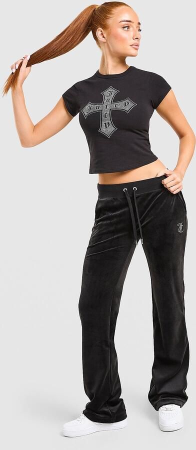 Juicy Couture Diamante JC Logo Joggers Zwart- Dames Zwart
