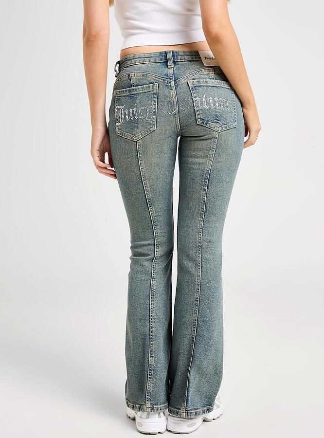 Juicy Couture Diamante Jeans Blauw- Dames Blauw