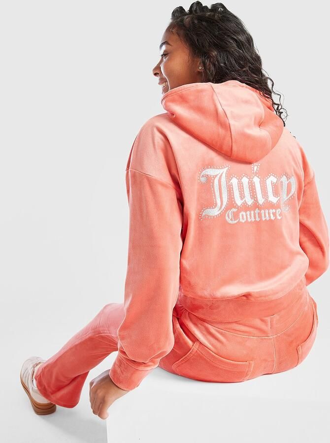 Juicy Couture ' Crop Full Zip Flare Tracksuit Junior Oranje