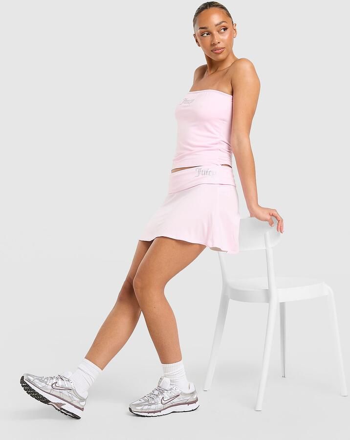 Juicy Couture Jersey Fold Over Skirt Roze- Dames Roze
