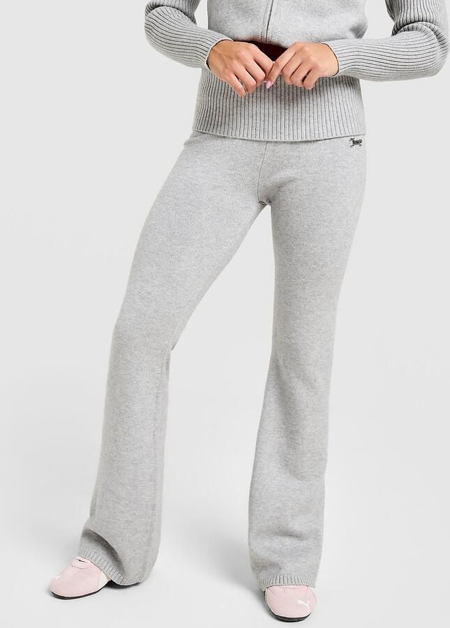 Juicy Couture Knit Fold Over Flare Joggers Grijs- Dames Grijs