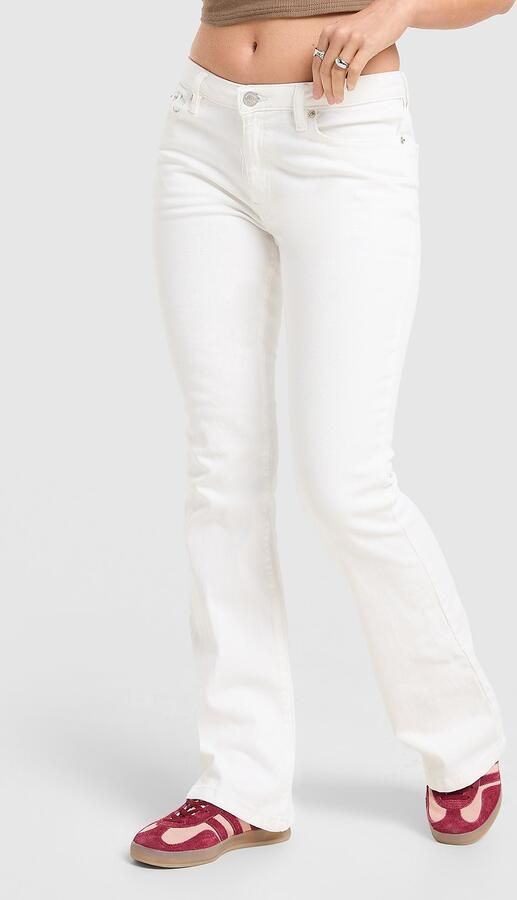Juicy Couture Low Rise Diamante Jeans Wit- Dames Wit