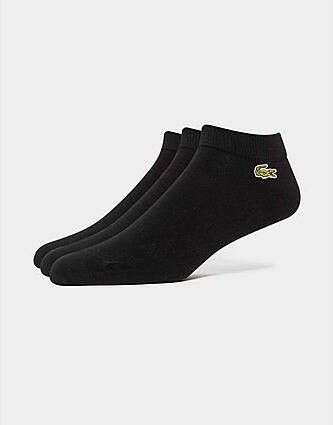Lacoste 3-Pack Quarter Socks Black- Dames