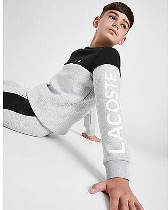 Lacoste Colour Block Crew Sweatshirt Junior Grey