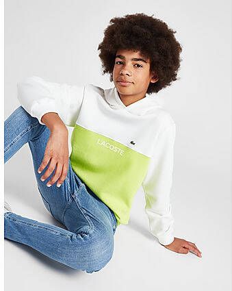 Lacoste Cut And Sew Overhead Hoodie Junior White Kind
