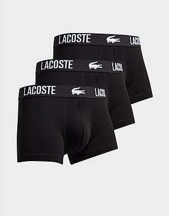 Lacoste 3-Pack Croc Trunks Black- Heren Black