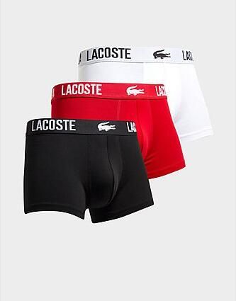 Lacoste 3-Pack Croc Trunks White- Heren White