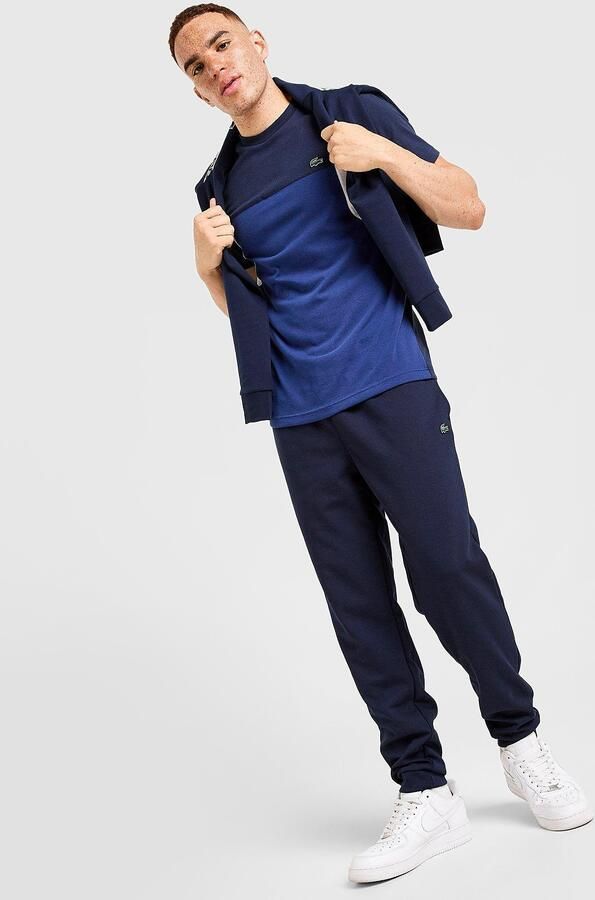 Lacoste Colour Block Panel T-Shirt Blauw- Heren Blauw
