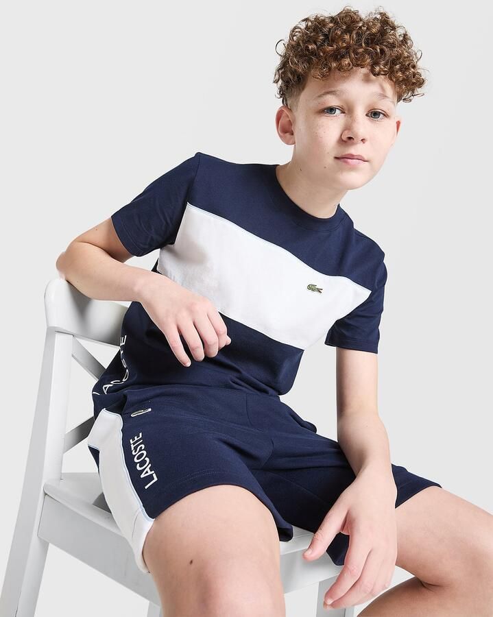 Lacoste Colour Block T-Shirt Junior Blauw