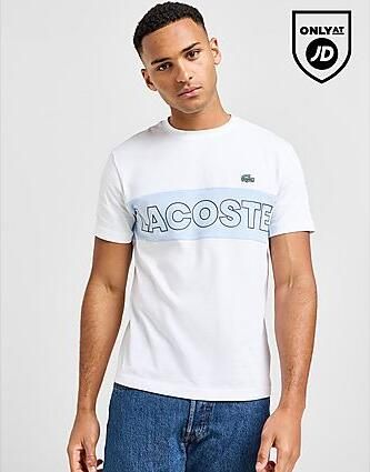 Lacoste Colour Block T-Shirt White- Heren White