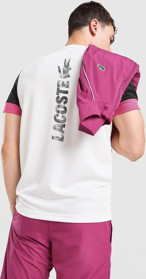 Lacoste Colour Block T-Shirt Wit- Heren Wit