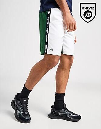 Lacoste Colour Block Tape Shorts White- Heren White