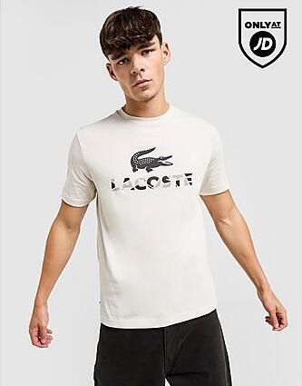Lacoste Cracked Logo T-Shirt Bruin- Heren Bruin - Foto 2