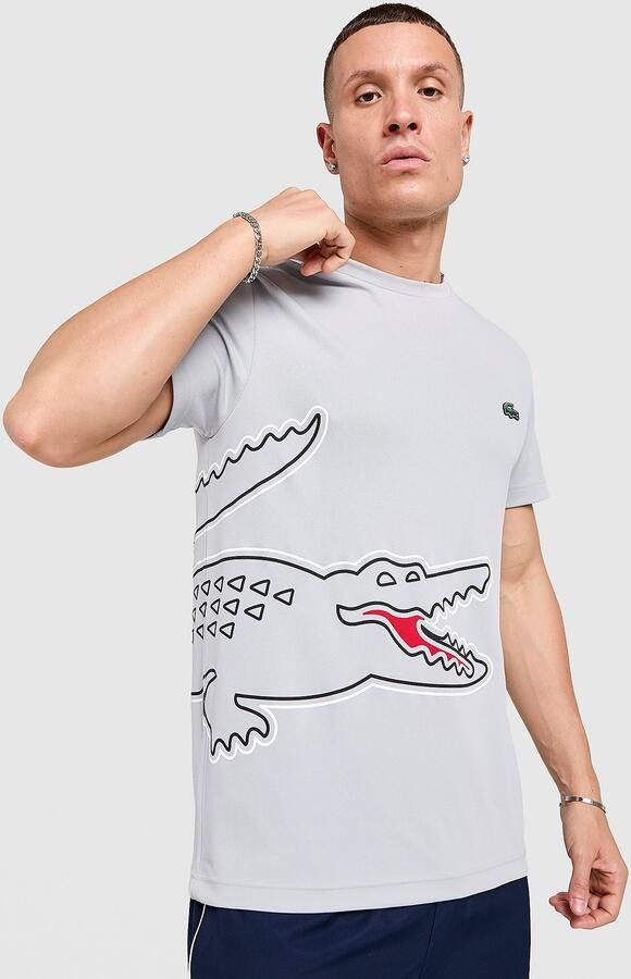 Lacoste Croc Pique T-Shirt Grijs- Heren Grijs