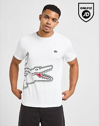 Lacoste Croc Pique T-Shirt White- Heren White