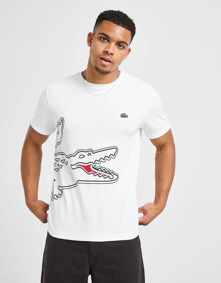 Lacoste Croc Pique T-Shirt Wit- Heren Wit