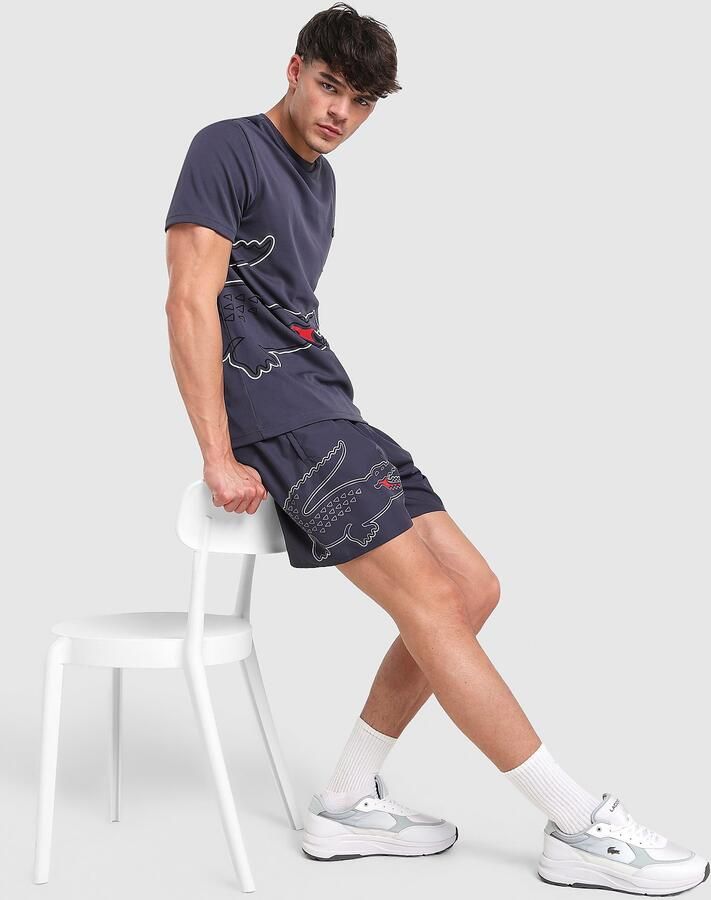 Lacoste Croc Wrap Swim Shorts Grijs- Heren Grijs