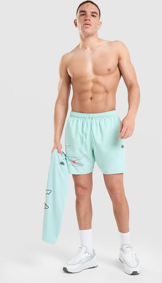 Lacoste Croc Wrap Swim Shorts Groen- Heren Groen