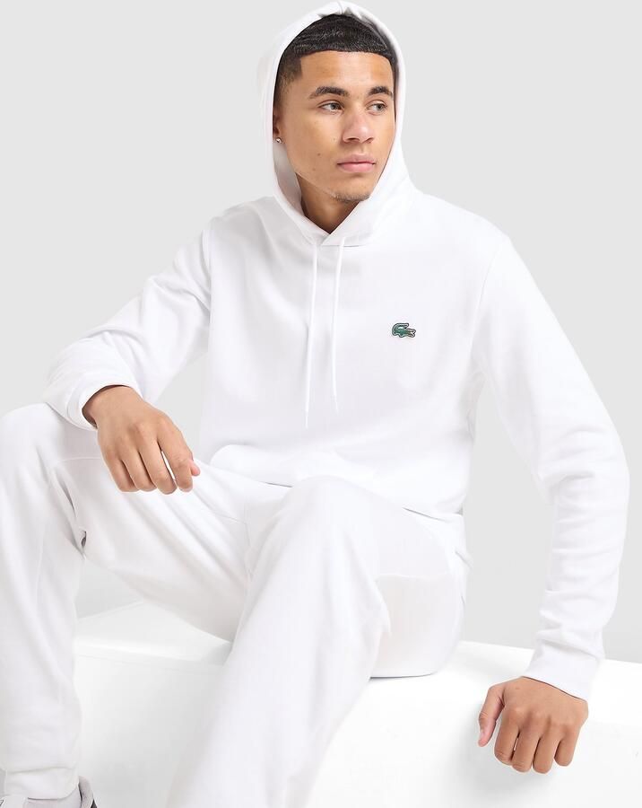Lacoste Double Knit Overhead Hoodie Wit- Heren Wit