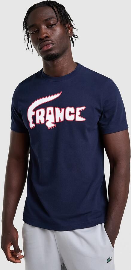 Lacoste France T-Shirt Blauw- Heren Blauw