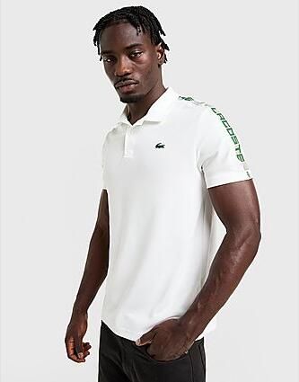 Lacoste Grid Tape Polo Shirt White- Heren White