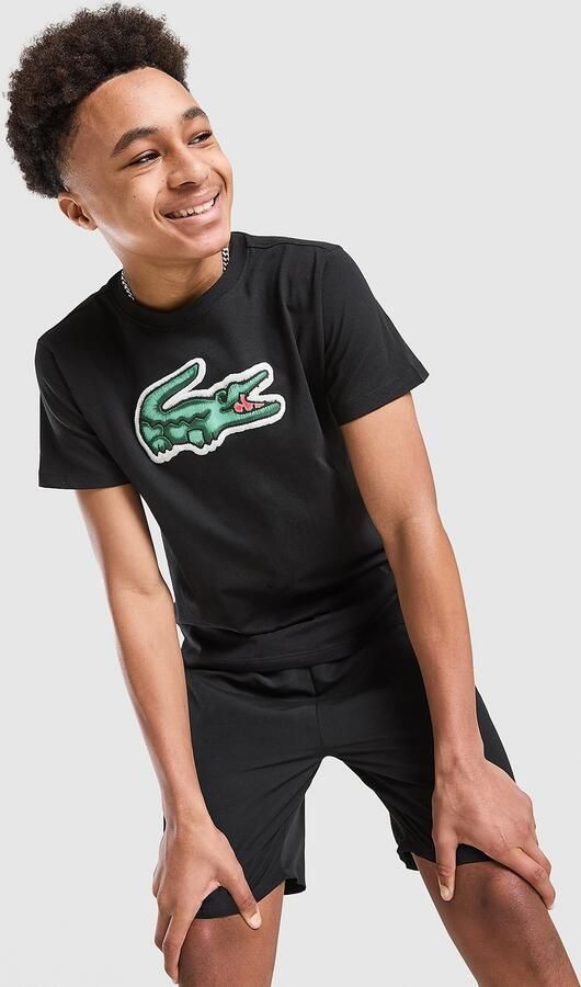 Lacoste Large Logo T-Shirt Junior Zwart Kind Zwart
