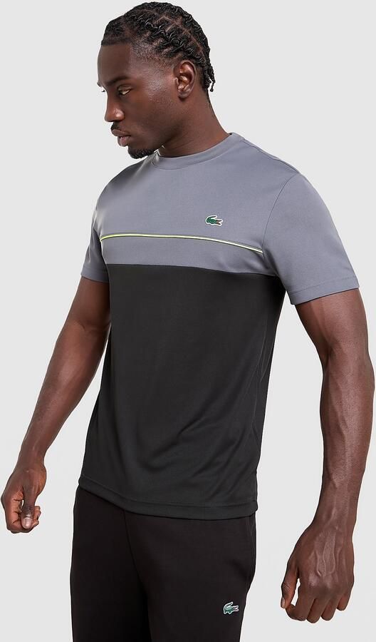 Lacoste Panel T-Shirt Zwart- Heren Zwart