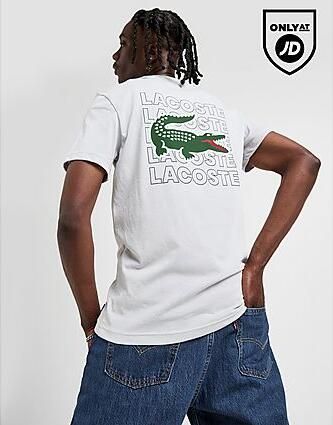 Lacoste Repeat Back Print T-Shirt Grey- Heren Grey