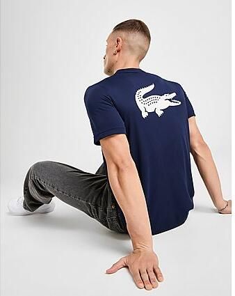 Lacoste Reverse Croc Pique T-Shirt Blue- Heren Blue