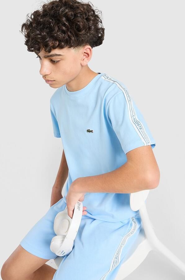 Lacoste Tape T-Shirt Junior Blauw Kind Blauw