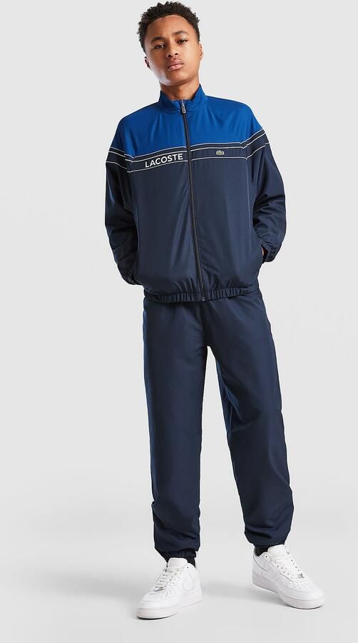 Lacoste Woven Colour Block Tracksuit Junior Blauw Kind Blauw
