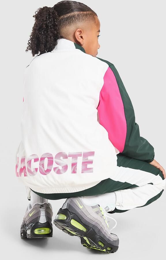 Lacoste Woven Colour Block Tracksuit Junior Wit