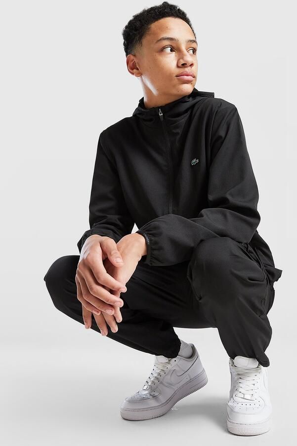 Lacoste Woven Lightweight Jacket Junior Zwart Kind Zwart