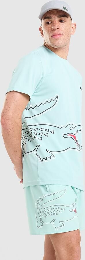 Lacoste Wrap Croc T-Shirt Groen- Heren Groen
