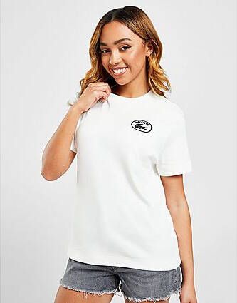 Lacoste Oval Logo Short Sleeve T-Shirt White- Dames
