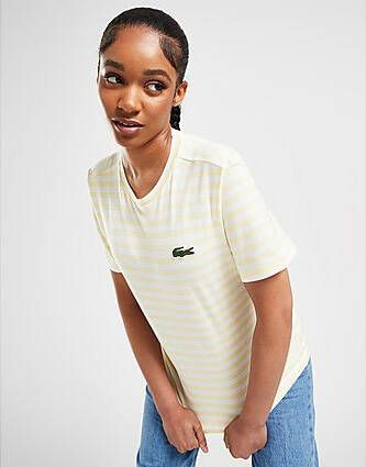 Lacoste Stripe T-Shirt Yellow- Dames