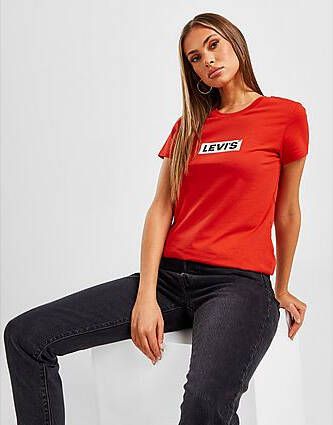 Levis Levi's Box Tab T-Shirt Red- Dames