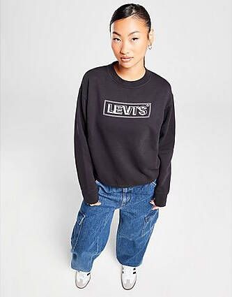 Levis LEVI'S Boxtab 3D Crew Sweatshirt Black- Dames