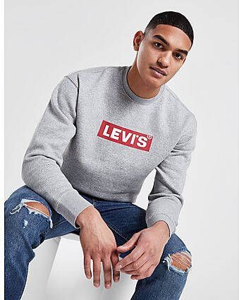 Levis Levi's Boxtab Crew Sweatshirt Grey- Heren