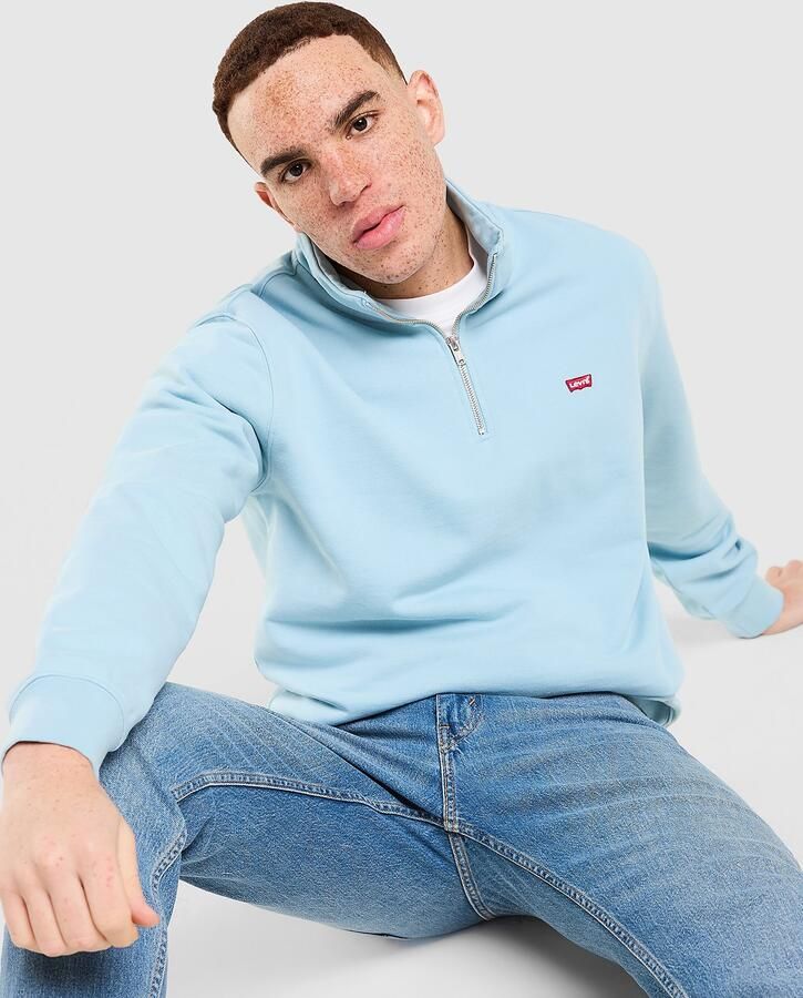 Levis LEVI'S 1 2 Zip Sweatshirt Blauw- Heren Blauw