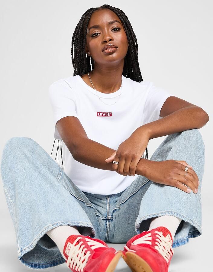 Levis LEVI'S Boxtab Rickie T-Shirt Wit- Dames Wit