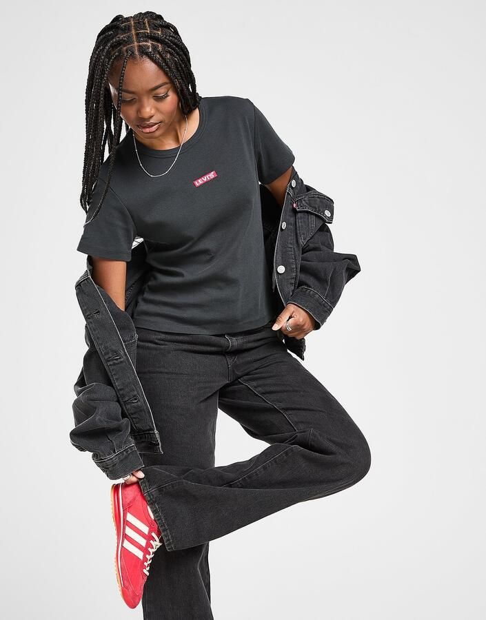 Levis LEVI'S Boxtab Rickie T-Shirt Zwart- Dames Zwart